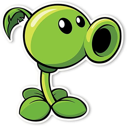 Amazoncom Plants vs Zombies 2 Wall Decal Peashooter 12 in x 